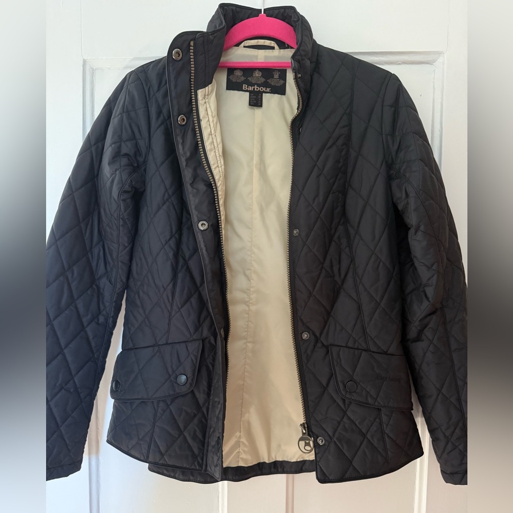Barbour Black Quilted Utility Jacket
